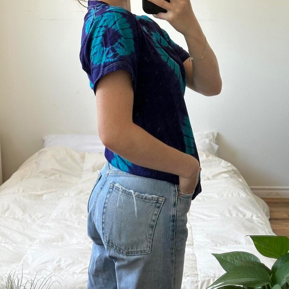 Blue and purple figure eight tie-dye tee - Picture 3 of 7